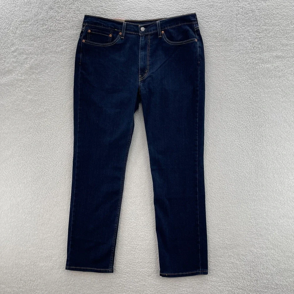 Levis 514 Jeans Mens 36x32 Blue Straight Dark Wash Denim Grunge Cowboy Work Rock